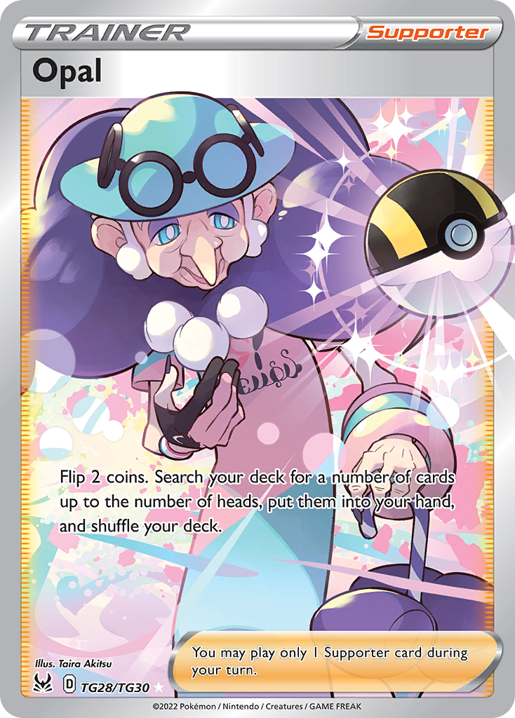 Opal (Trainer: Supporter) (TG28) - Lost Origin Trainer Gallery Pokémon Card