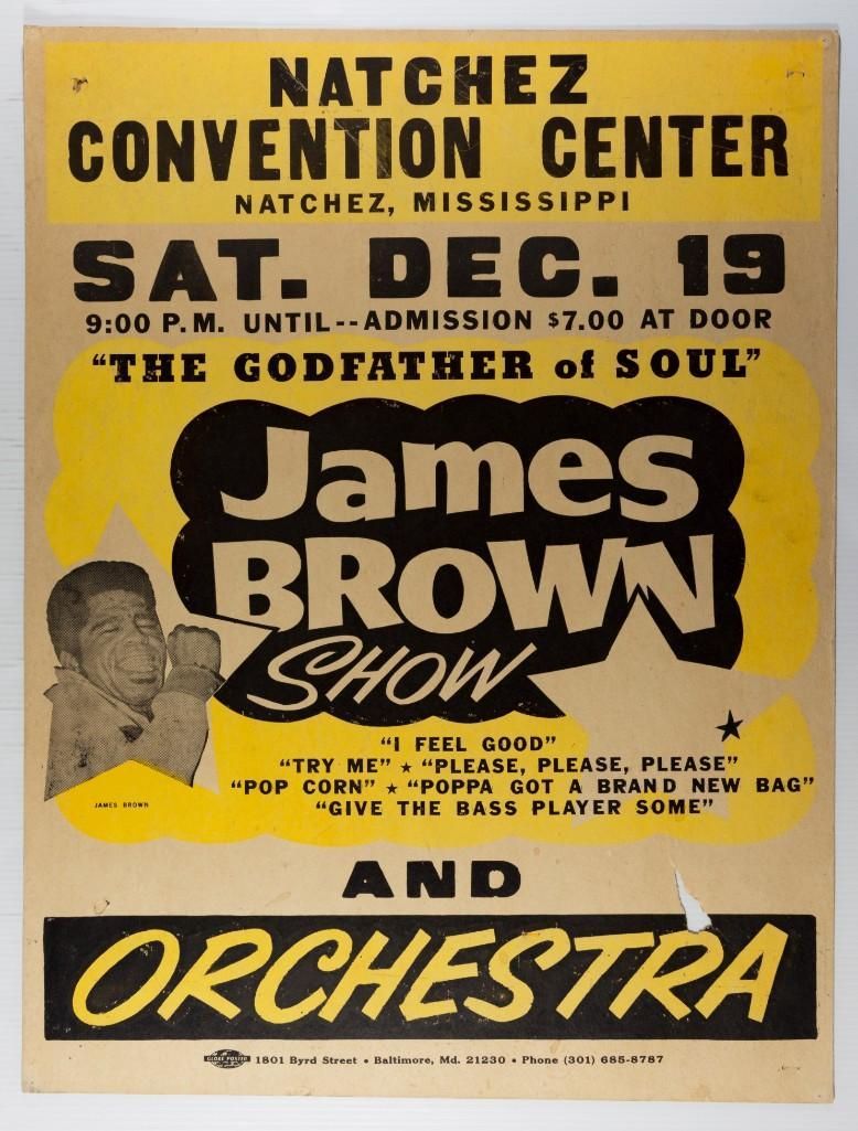 James Brown Natchez Convention Center 1981 Concert Poster