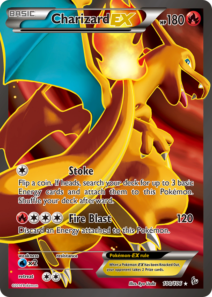 Charizard EX (100/106) - Flashfire Pokémon Card