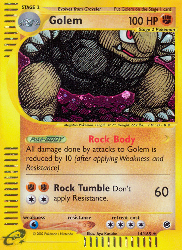 Golem (14/165) - Expedition Base Set Pokémon Card