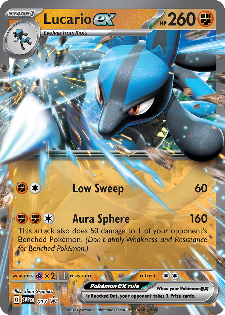 Lucario ex (17/148) - Scarlet & Violet Black Star Promos Pokémon Card