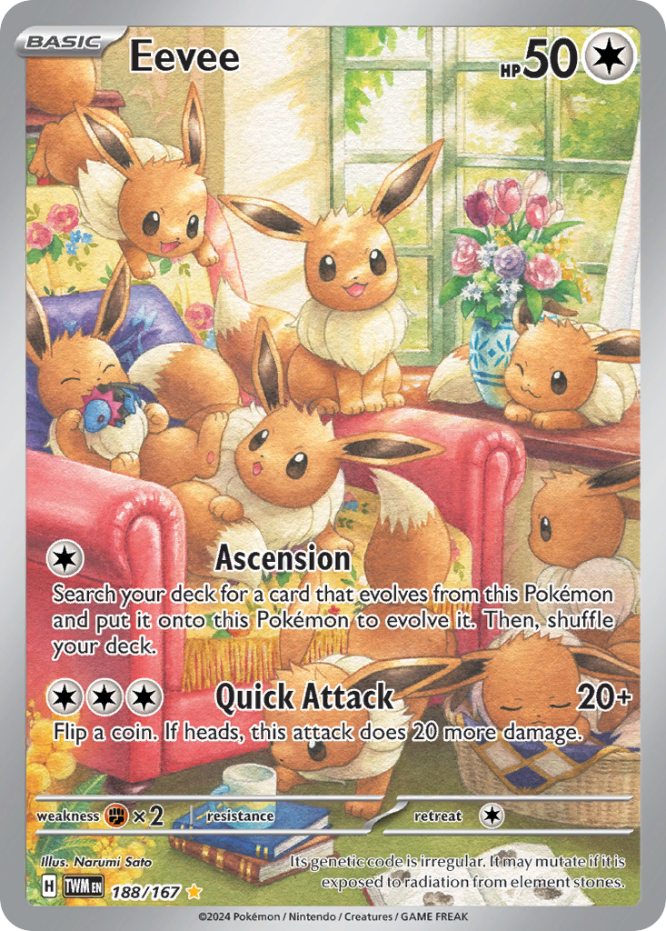 Eevee (188/167) - Twilight Masquerade Pokémon Card