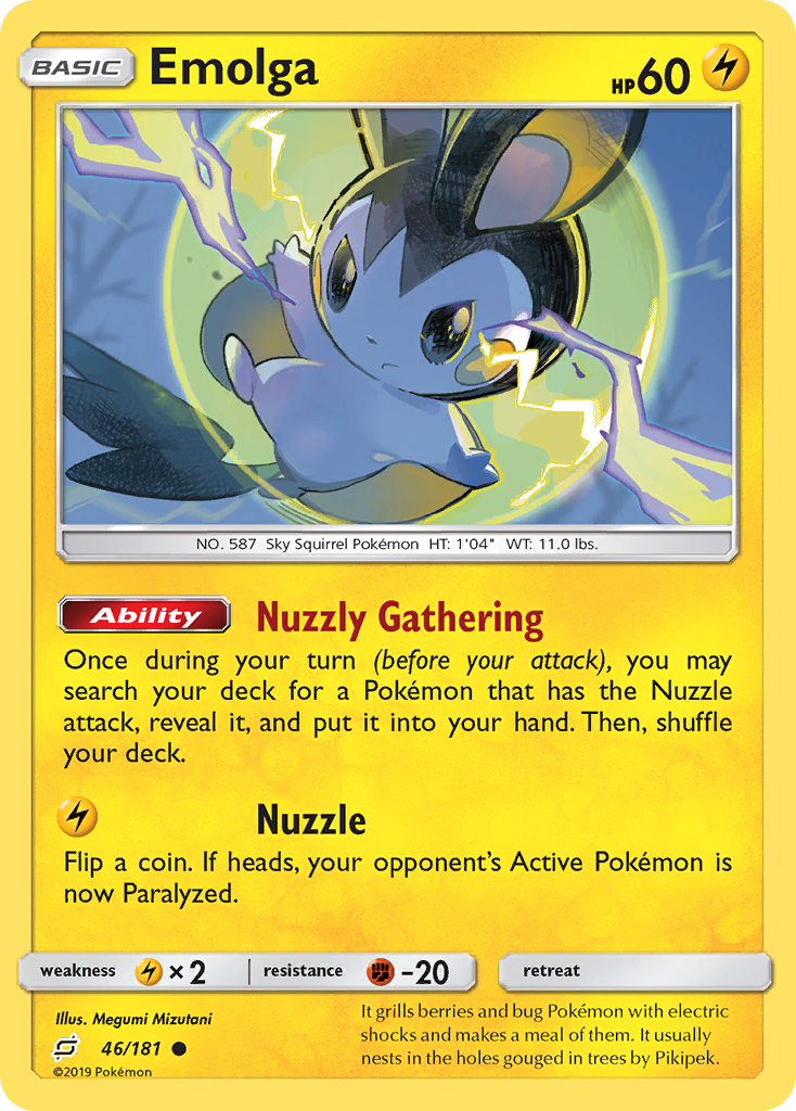 Emolga (46/181) - Team Up Pokémon Card