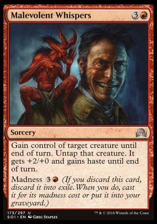 Malevolent Whispers (Shadows over Innistrad) Trading Card