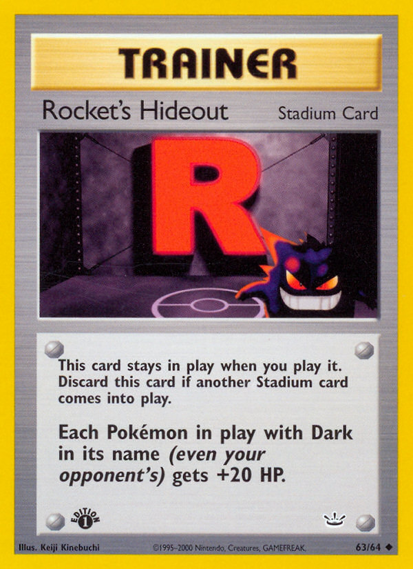 Rocket's Hideout (63/64) - Neo Revelation Pokémon Card