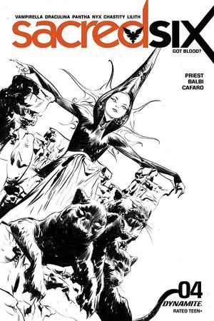 Sacred Six #4 (30 Copy Lee B&w Cover)