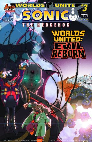 Sonic The Hedgehog #273 (T Rex Villain Variant Cover)