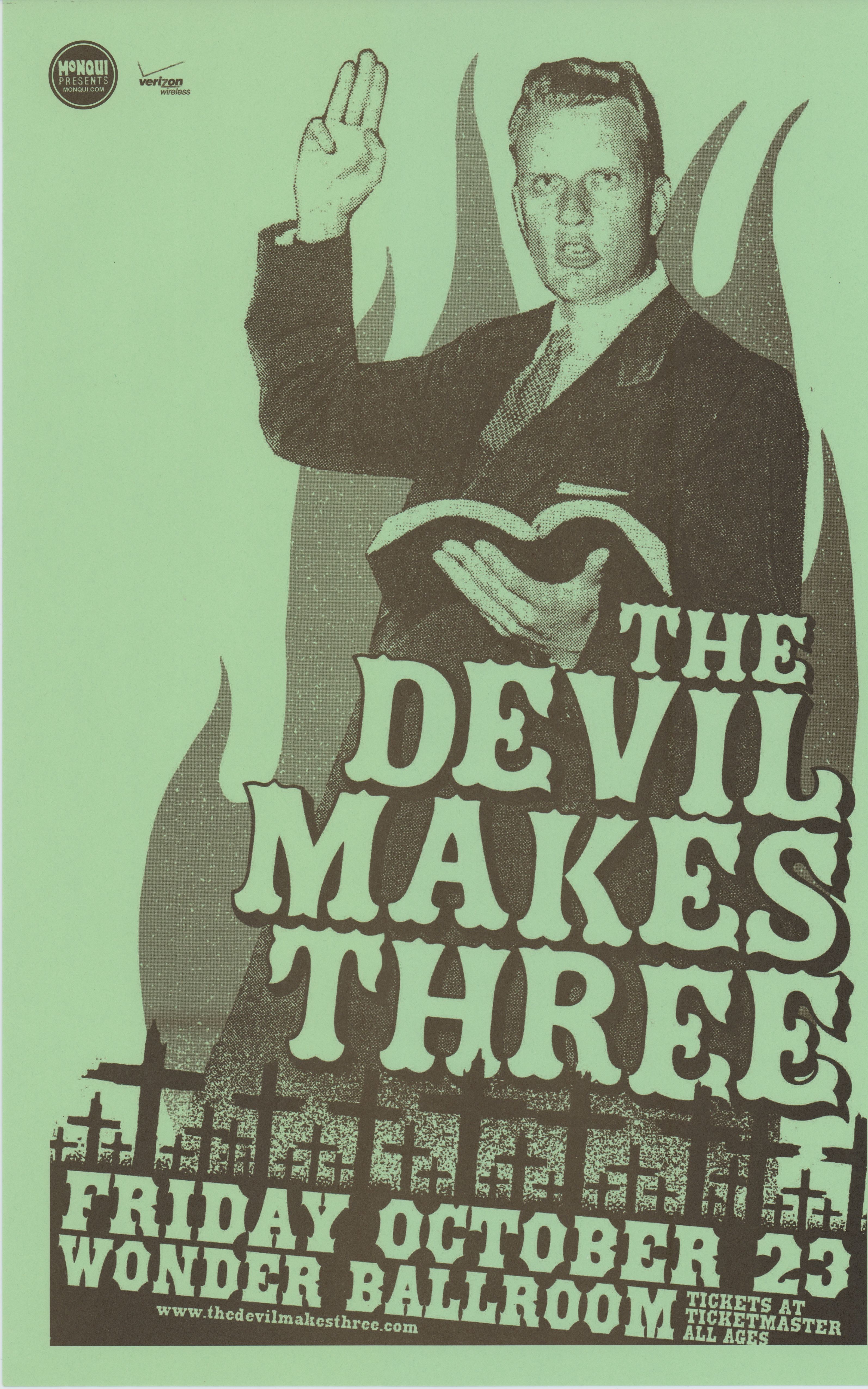 MXP-143.7 The Devil Makes Three Wonder Ballroom 2009 Concert Poster