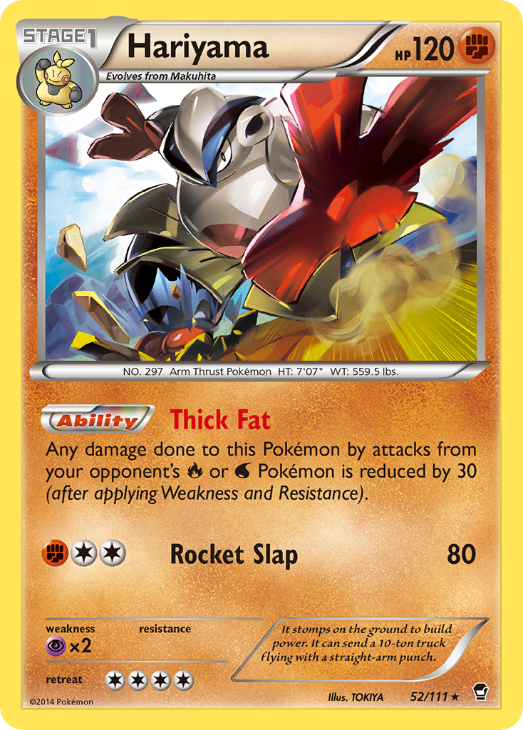 Hariyama (52/111) - Furious Fists Pokémon Card