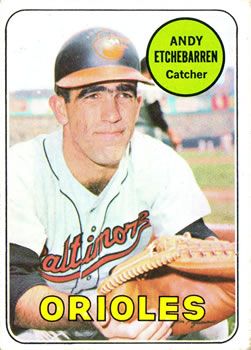 Andy Etchebarren 1969 Topps #634 Sports Card