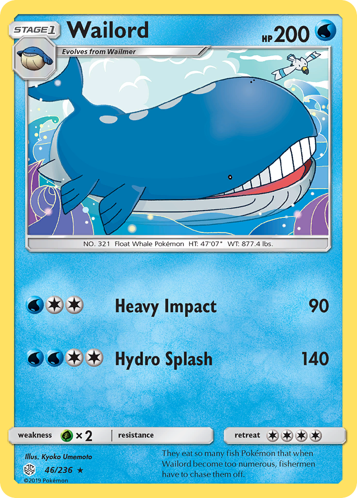 Wailord (46/236) - Cosmic Eclipse Pokémon Card