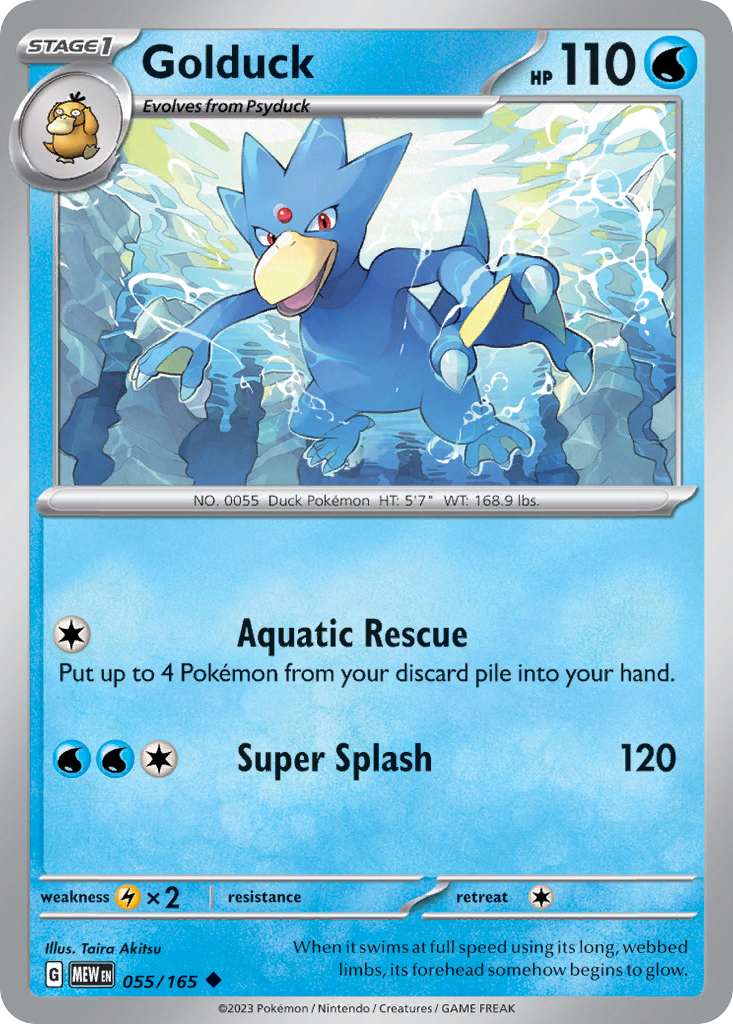 Golduck (55/165) - 151 Pokémon Card