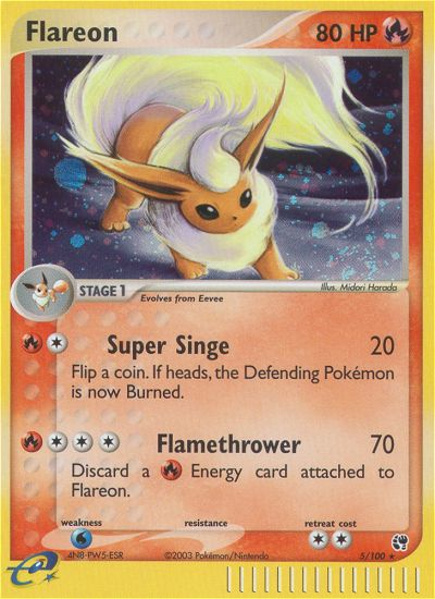 Flareon (5/100) - Sandstorm Pokémon Card