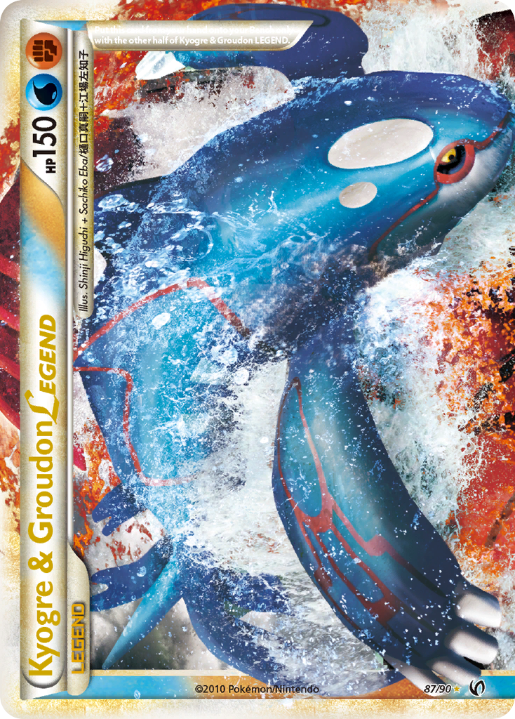 Kyogre & Groudon LEGEND (87/90) - HS—Undaunted Pokémon Card