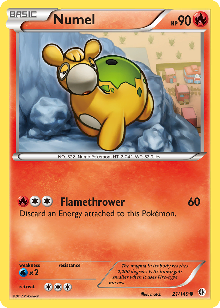 Numel (21/149) - Boundaries Crossed Pokémon Card