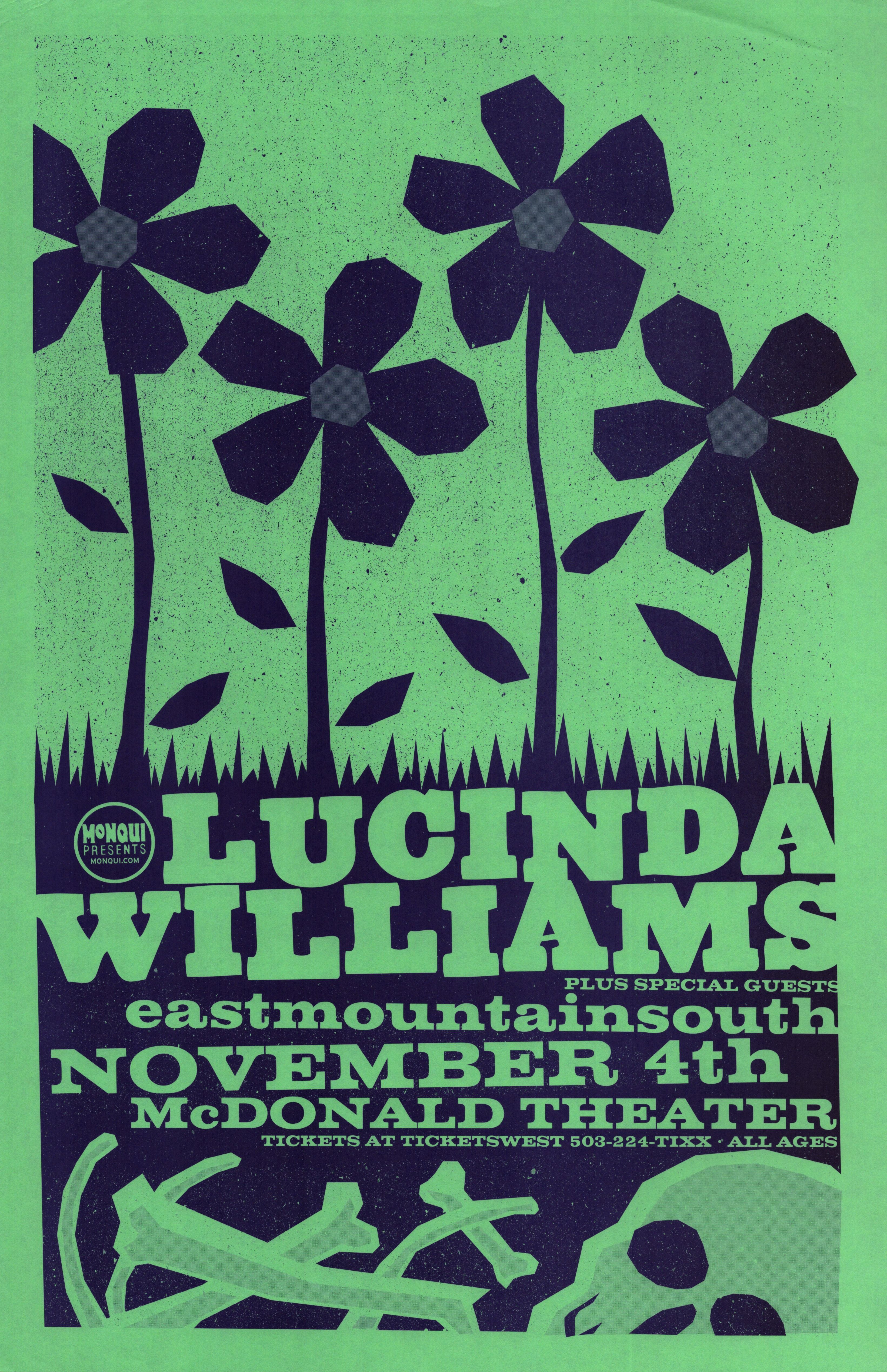 MXP-195.6 Lucinda Williams McDonald Theater 2003 Concert Poster