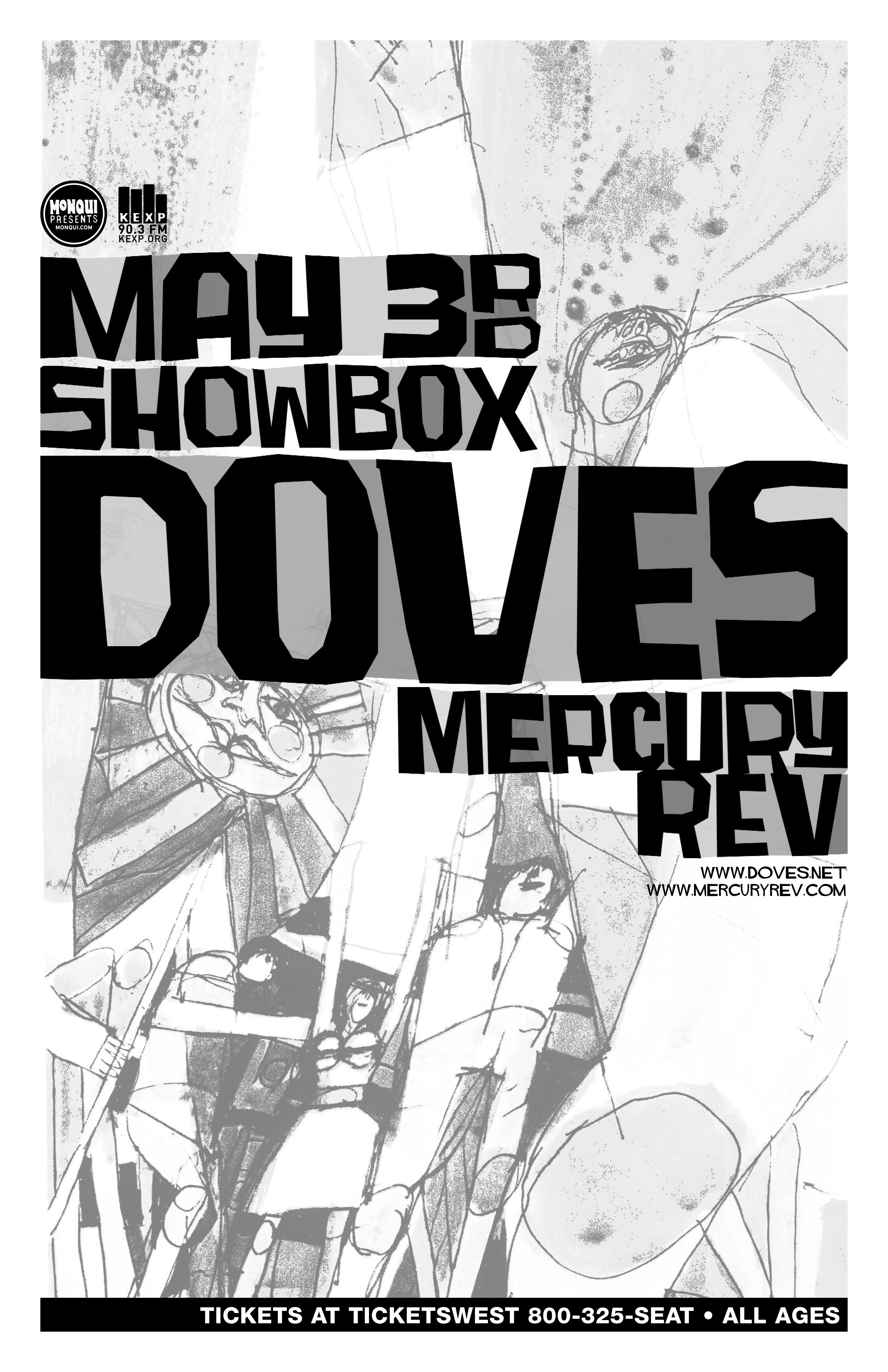 MXP-141.1 Doves 2005 Showbox  May 3 Concert Poster