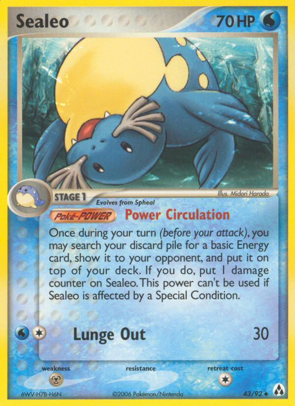 Sealeo (43/92) - Legend Maker Pokémon Card