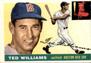 Ted Williams 1955 Topps #2 (Missing Dots)