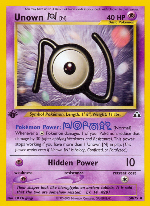 Unown [N] Pokémon Card