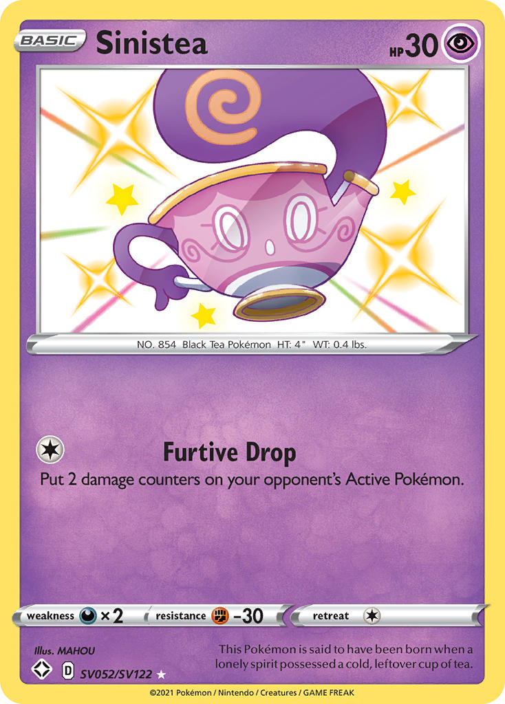 Sinistea (SV052) - Shining Fates Shiny Vault Pokémon Card