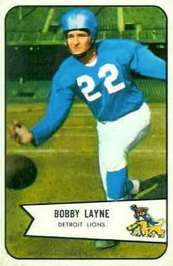 Bobby Layne 1954 Bowman #53 Sports Card