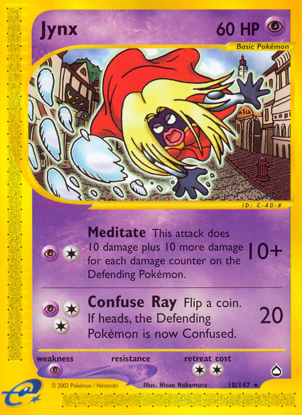 Jynx (18/147) - Aquapolis Pokémon Card