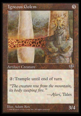 Igneous Golem (Mirage) Trading Card