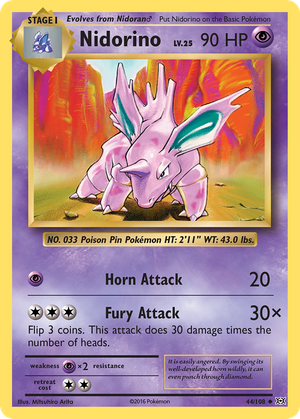 Nidorino (44/108) - Evolutions (Reverse Holo)