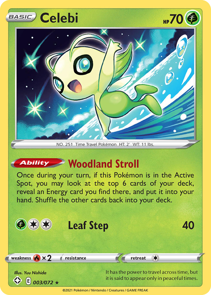 Celebi (3/72) - Shining Fates Pokémon Card