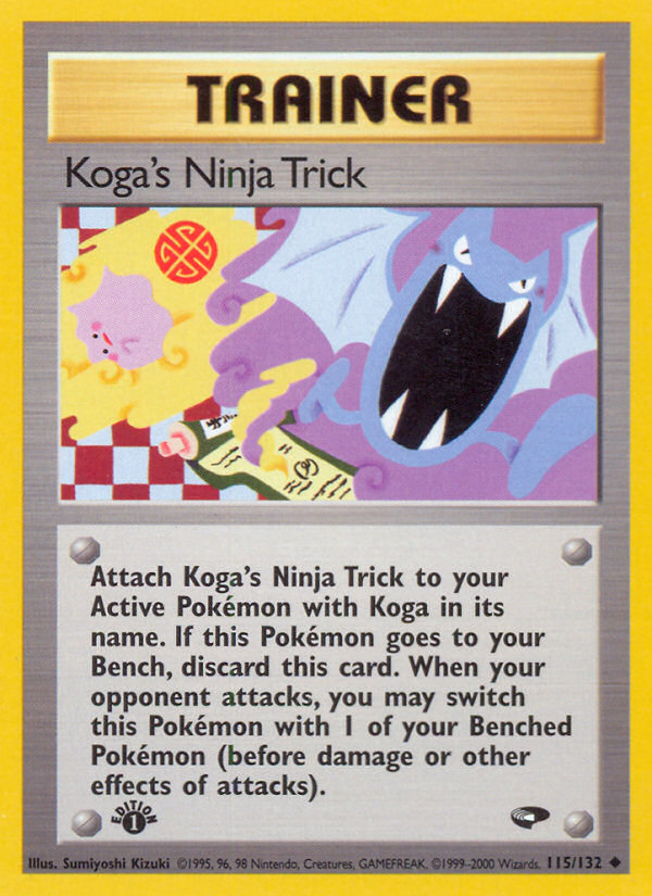 Koga's Ninja Trick (115/132) - Gym Challenge (1st Edition) Pokémon Card