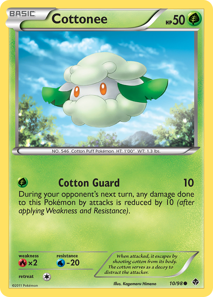 Cottonee (10/98) - Emerging Powers Pokémon Card