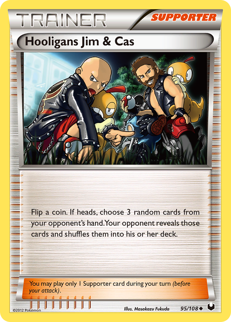 Hooligans Jim & Cas (Trainer: Supporter) (95/108) - Dark Explorers Pokémon Card