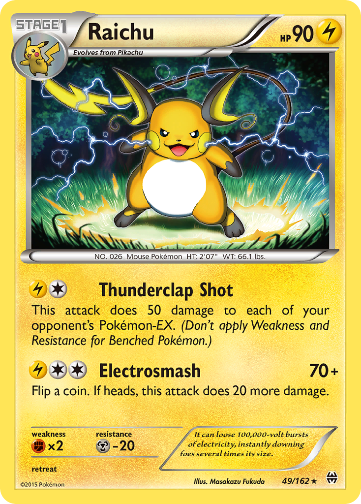 Raichu (49/162) - BREAKthrough Pokémon Card