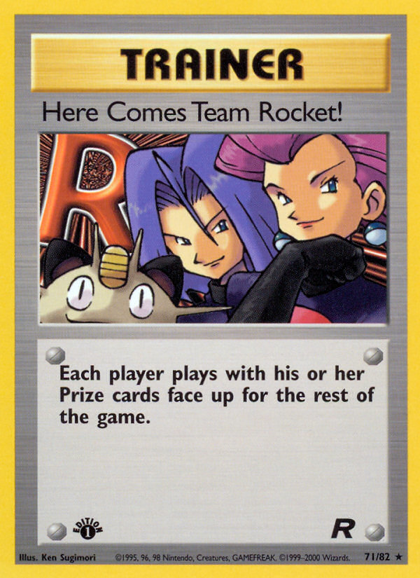 Here Comes Team Rocket! (71/82) - Team Rocket (1st Edition) Pokémon Card