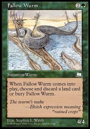 Fallow Wurm (Weatherlight) Trading Card