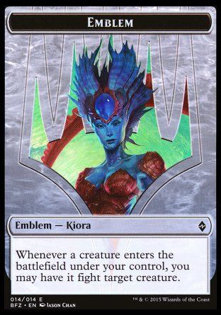 Emblem Kiora, Master of the Depths (Battle for Zendikar) Trading Card