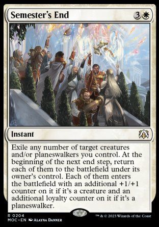 Semester's End (March of the Machine Commander Decks) Trading Card