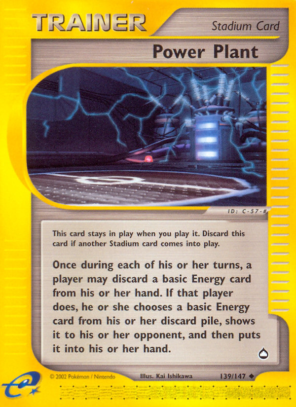 Power Plant (Trainer: Stadium) (139/147) - Aquapolis Pokémon Card