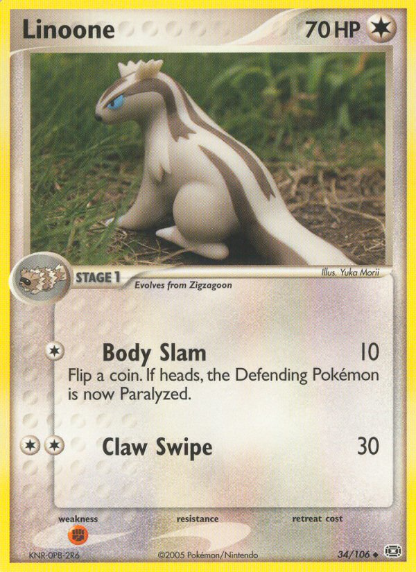 Linoone (34/106) - Emerald Pokémon Card