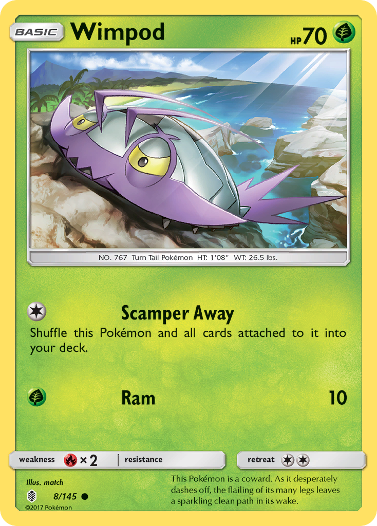 Wimpod (8/145) - Guardians Rising Pokémon Card