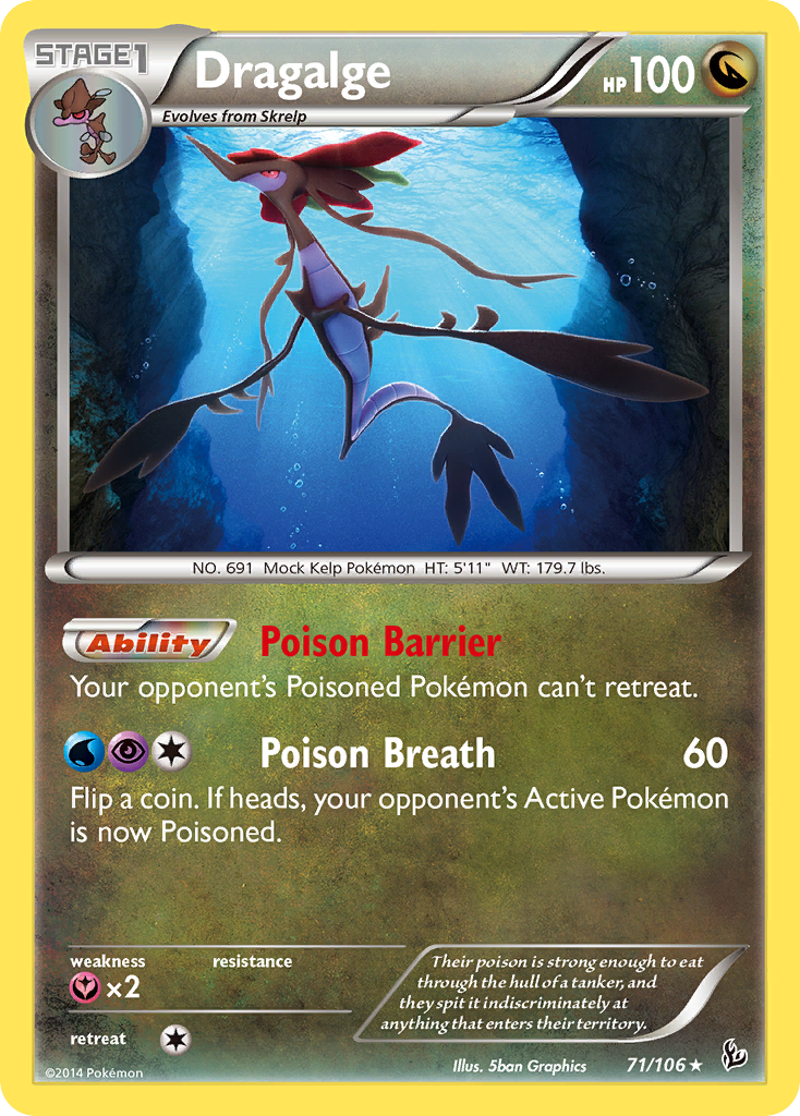 Dragalge (71/106) - Flashfire Pokémon Card