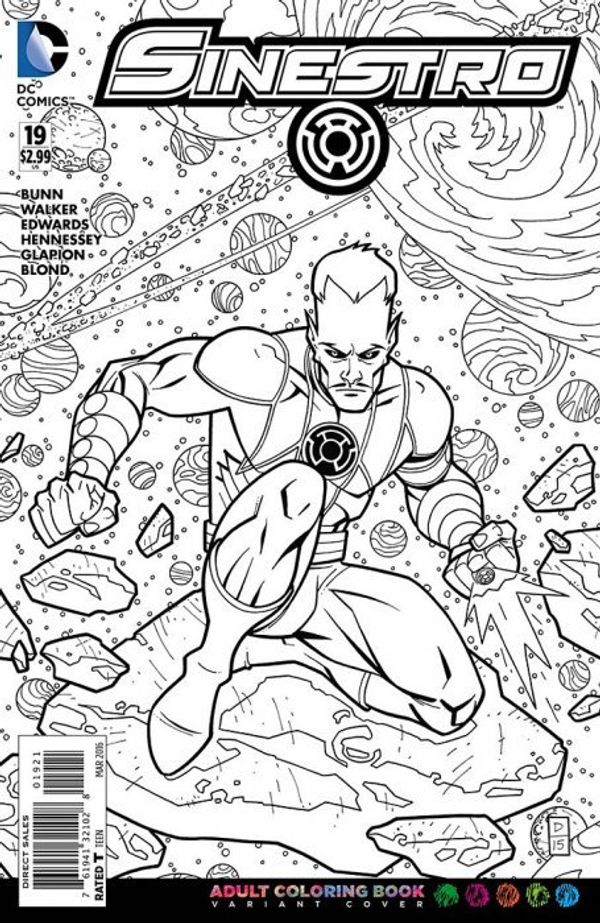 Sinestro #19 (Adult Coloring Book Variant Cover)