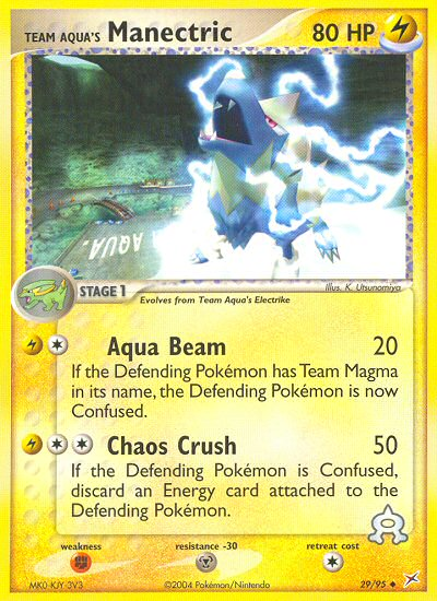 Team Aqua's Manectric (29/95) - Team Magma vs Team Aqua Pokémon Card