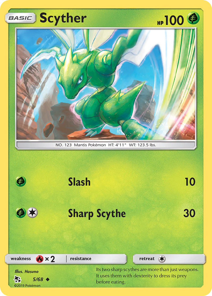 Scyther (5/68) - Hidden Fates Pokémon Card