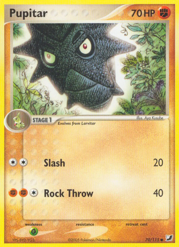 Pupitar (70/115) - Unseen Forces Pokémon Card