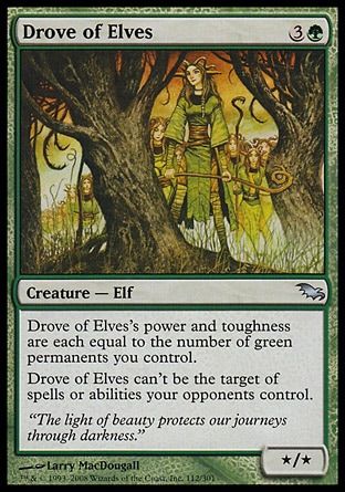 Drove of Elves (Shadowmoor) Trading Card