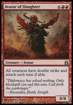 Avatar of Slaughter (MTG Commander) Trading Card