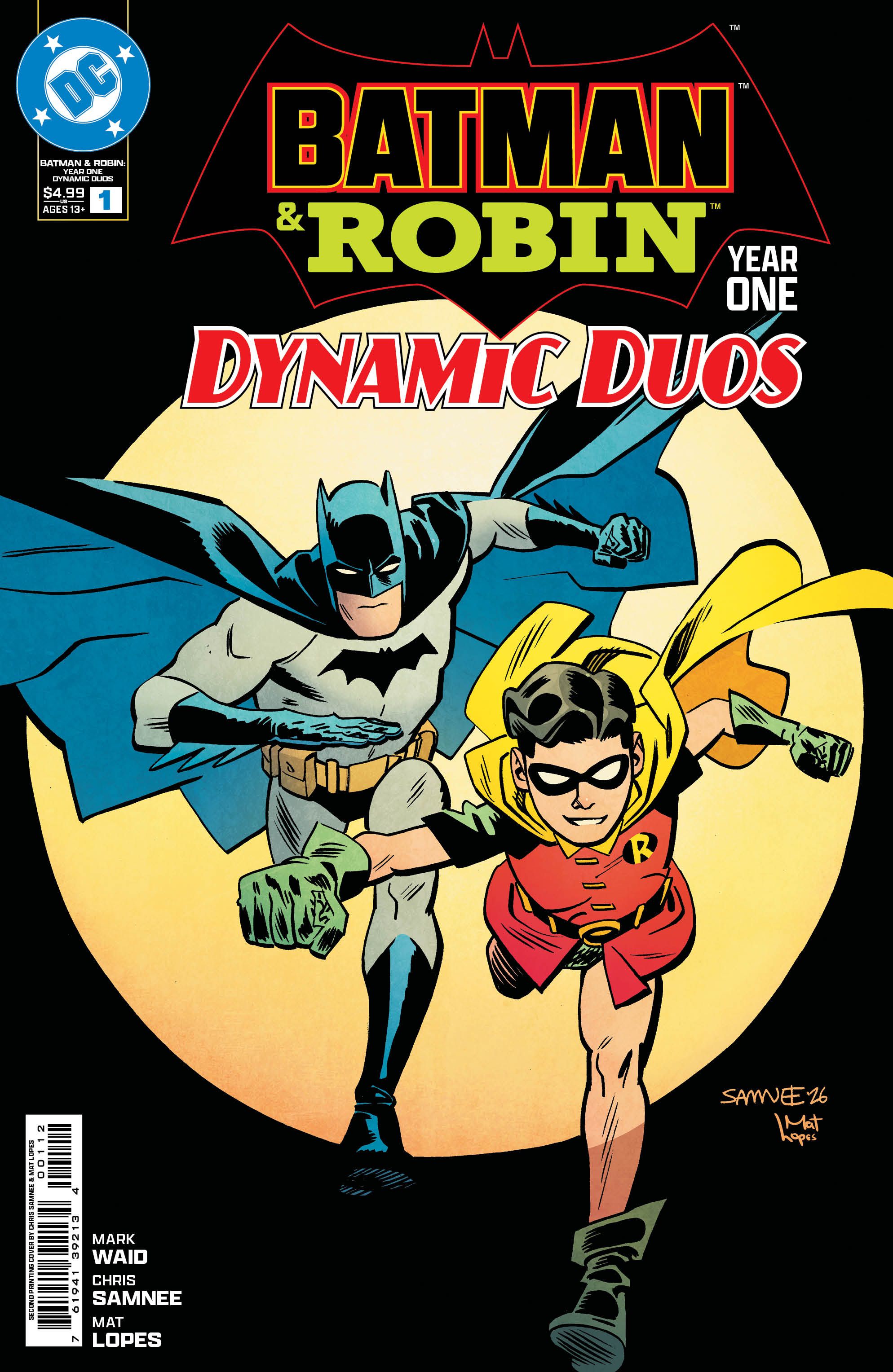 Batman & Robin Year One Dynamic Duos #1 (Second Printing Cvr A Chris Samnee) Comic