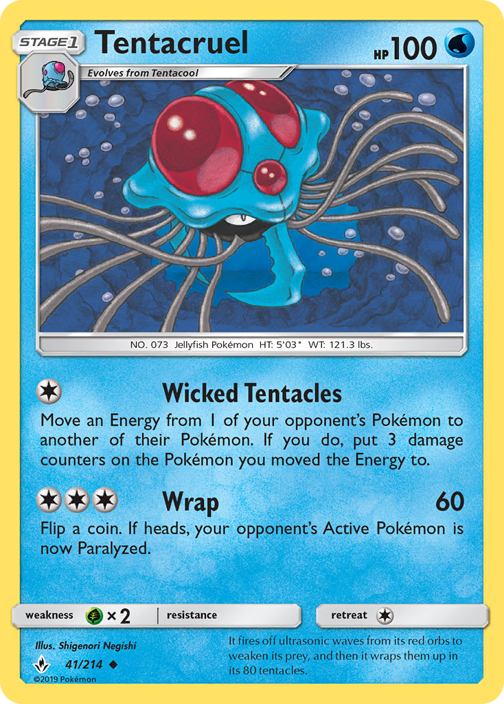 Tentacruel (41/214) - Unbroken Bonds Pokémon Card